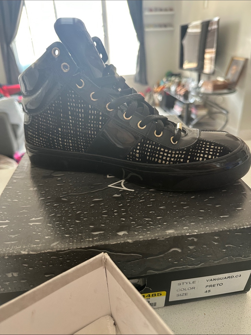 Jimmy Choo Black High-Top Athletic Sneakers MINT condition